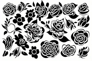 flowers like on jimmy hendrix's guitar tattoo idea