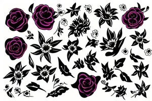 flowers like on jimmy hendrix's guitar tattoo idea