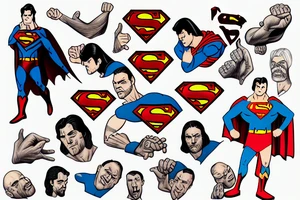 Superman fistbimping jesus tattoo idea