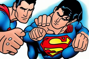 Superman and Jesus together doing a fist bump  fist bumping tattoo idea