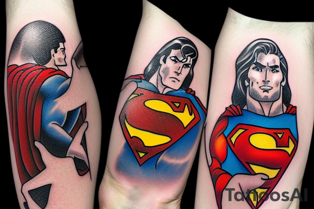Superman and Jesus together doing a fist bump  fist bumping tattoo idea
