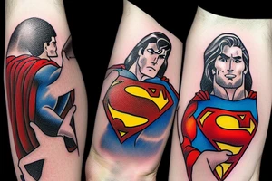 Superman and Jesus together doing a fist bump  fist bumping tattoo idea