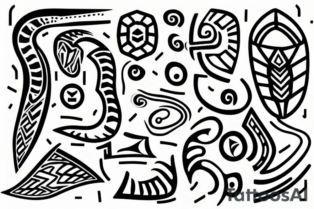 Cave painting transition to circuitry tattoo idea