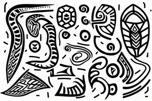 Cave painting transition to circuitry tattoo idea