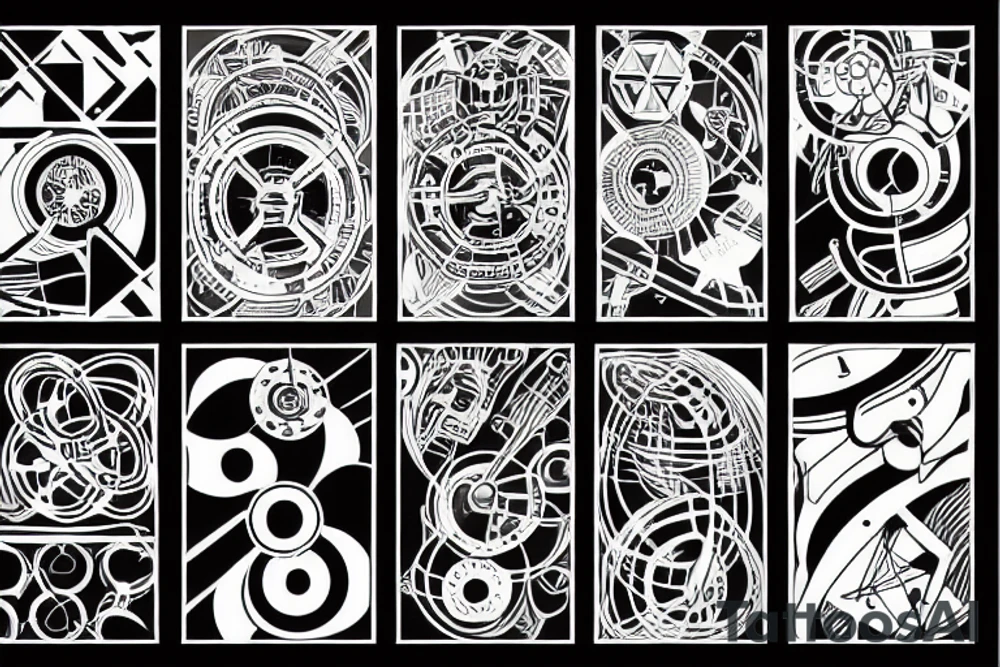 Circuits and science montage tattoo idea