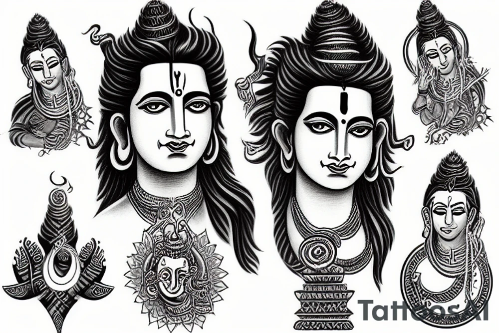 Lord shiva in modern times tattoo idea