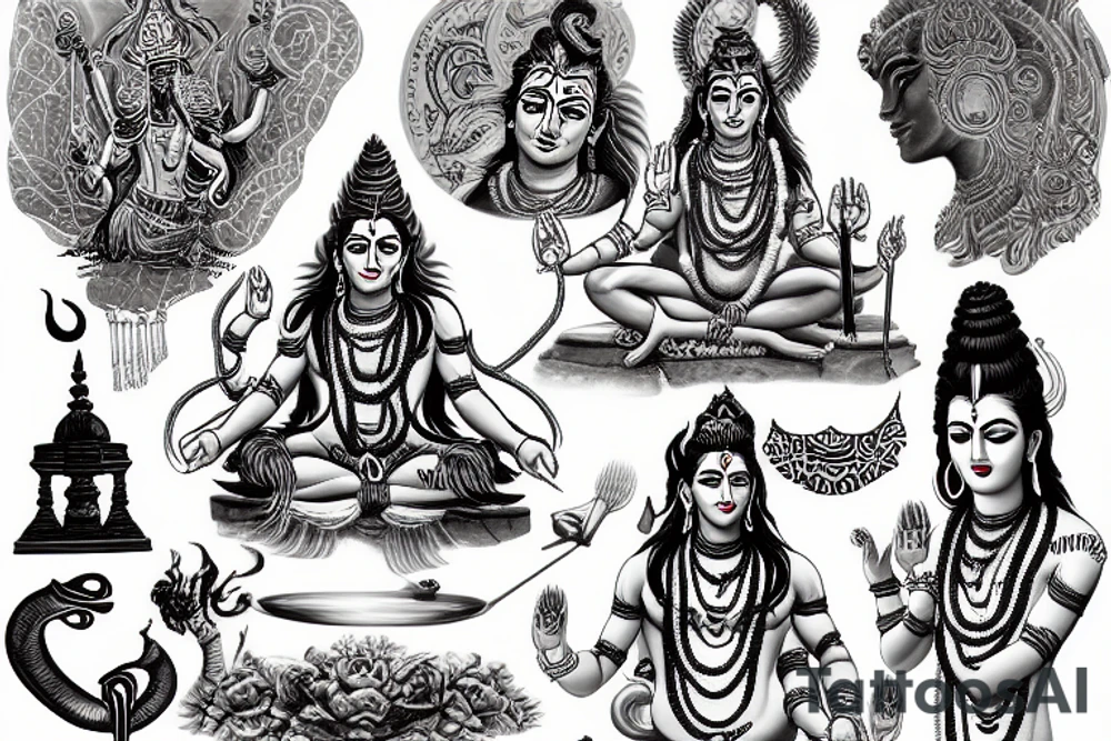 Lord shiva in modern times tattoo idea