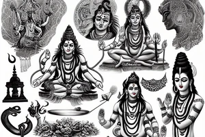 Lord shiva in modern times tattoo idea