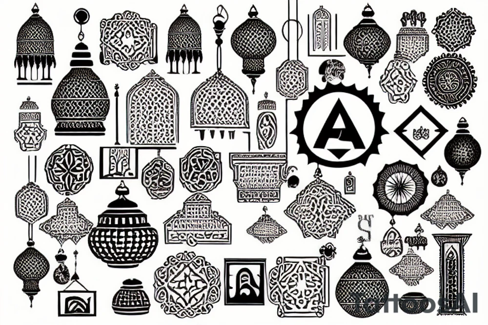 morocco symbol building tattoo idea