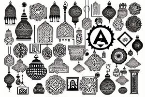 morocco symbol building tattoo idea