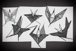 crane origami tattoo idea