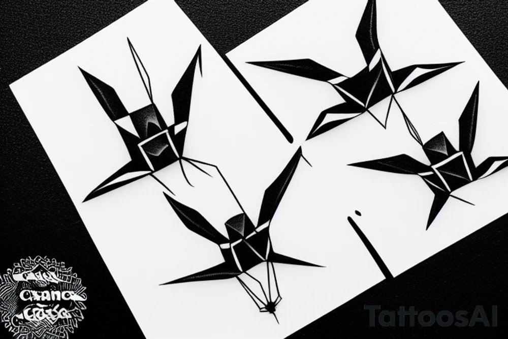 crane origami tattoo idea