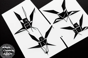 crane origami tattoo idea