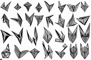 crane origami tattoo idea