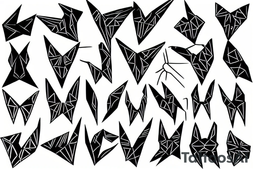 crane origami tattoo idea