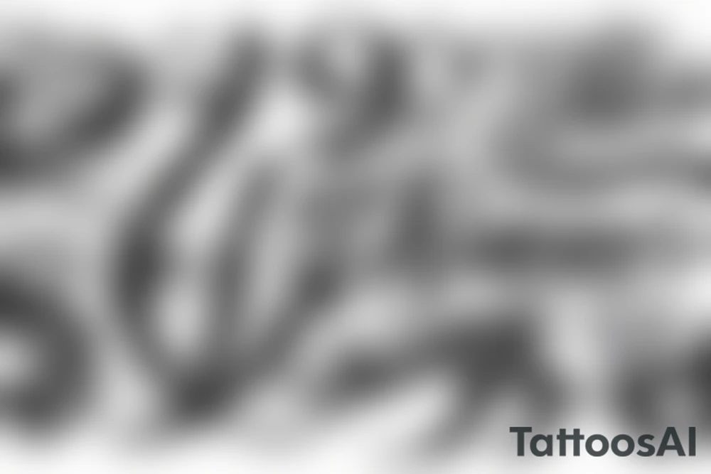 3 dissorted letters tattoo idea