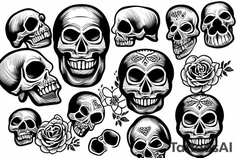 Skull tattoo idea