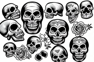 Skull tattoo idea