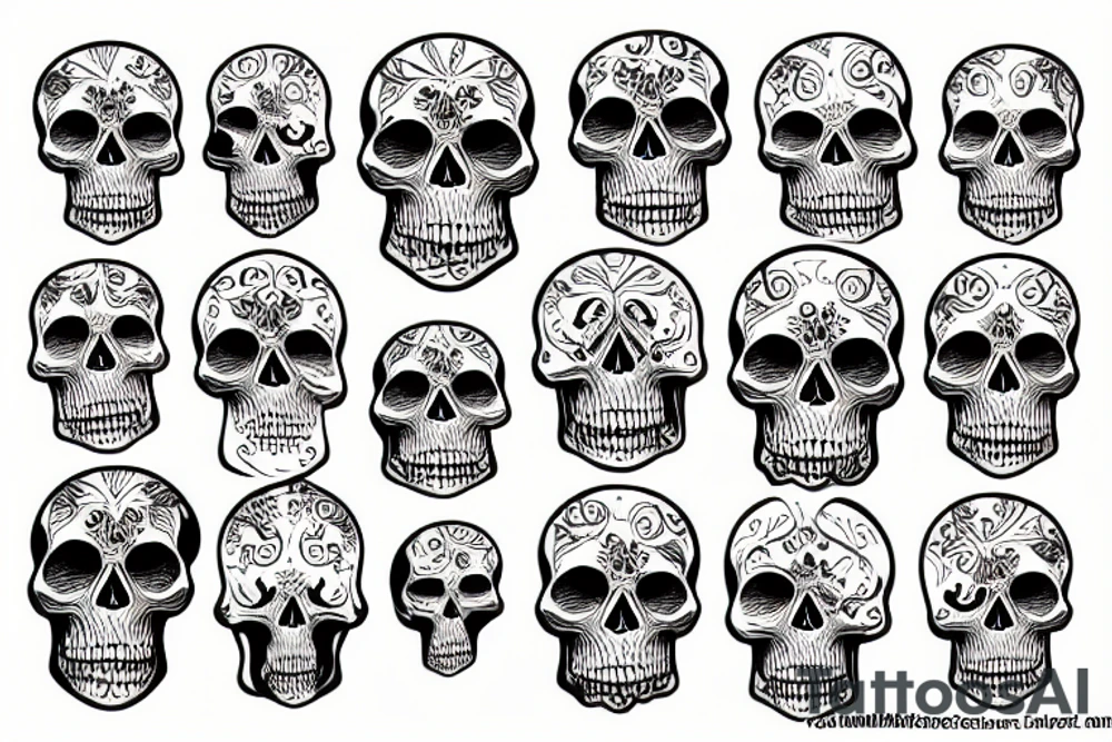 Skull tattoo idea