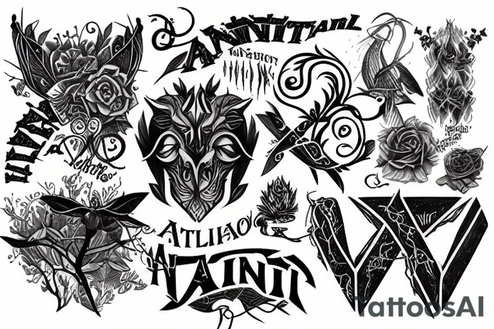 The word "Annihilation" tattoo idea