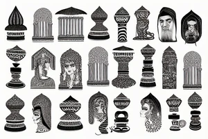 ancient persian column tattoo idea