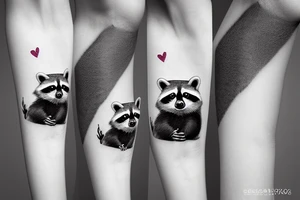 raccoon smoking a cigarette tattoo idea