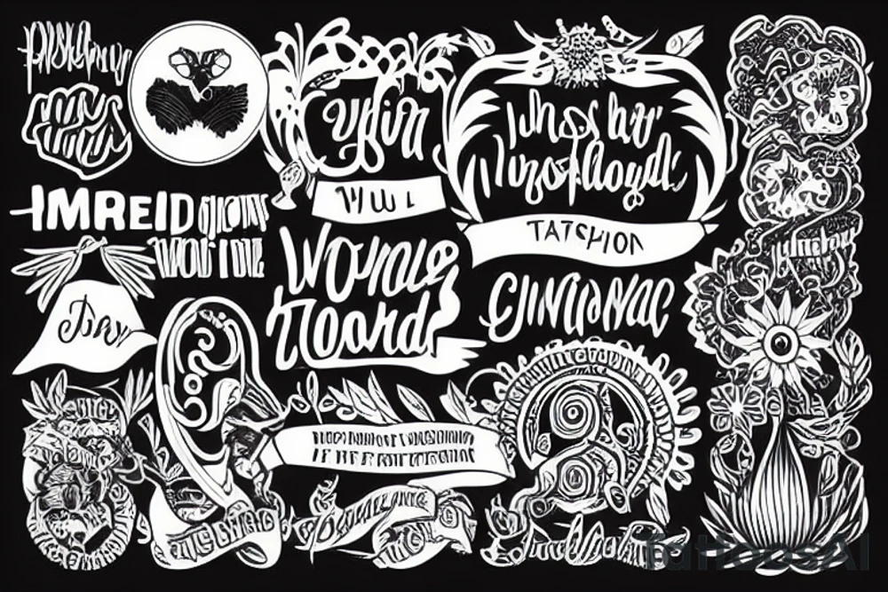 inspirational words tattoo idea