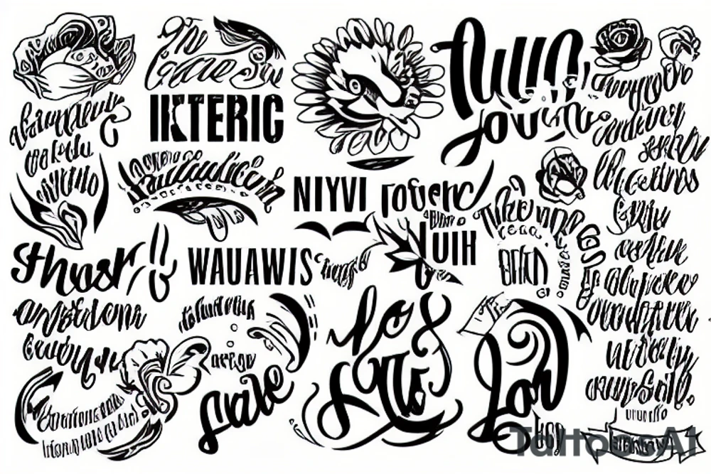 inspirational words tattoo idea