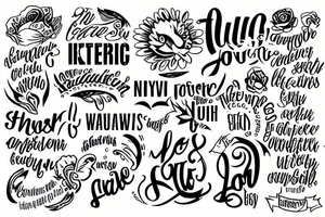 inspirational words tattoo idea