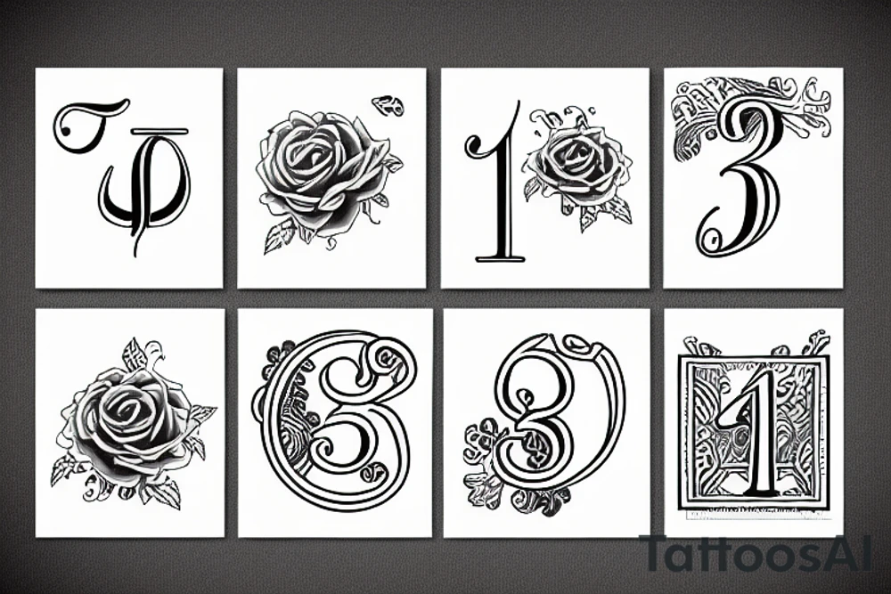 Numeral three tattoo idea