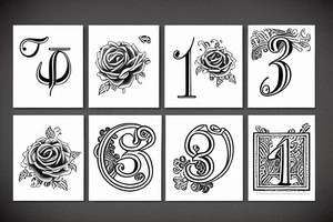 Numeral three tattoo idea