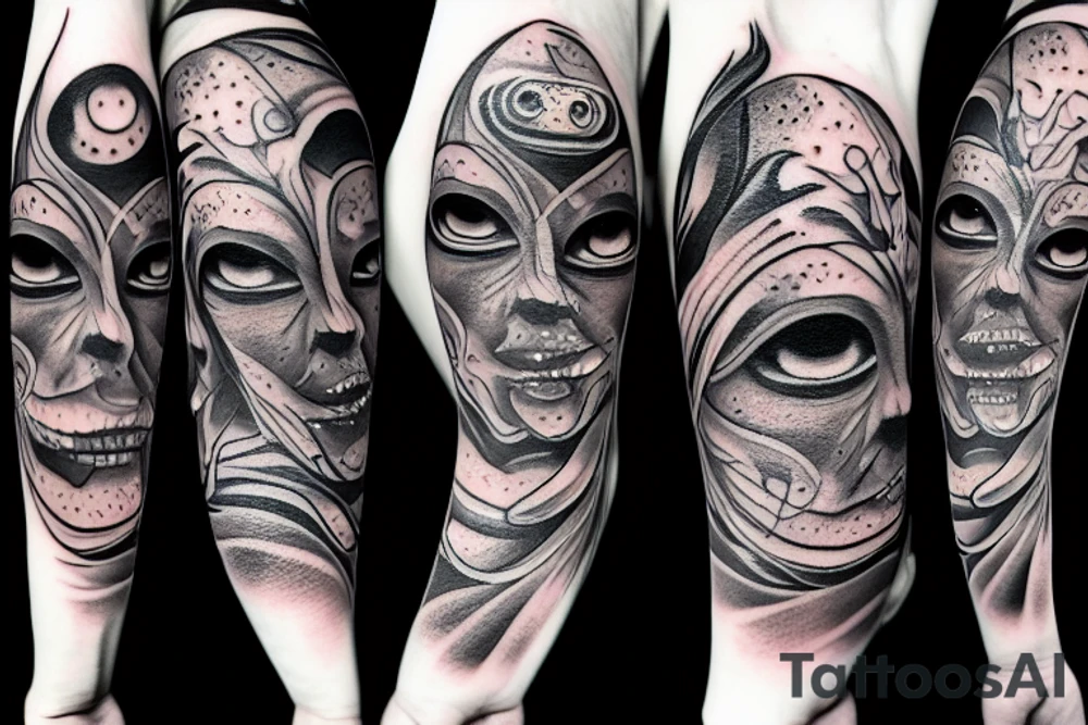 a cluster of eyes tattoo idea