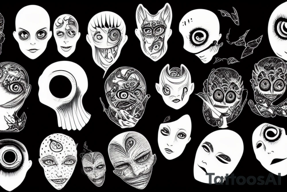 a cluster of eyes tattoo idea