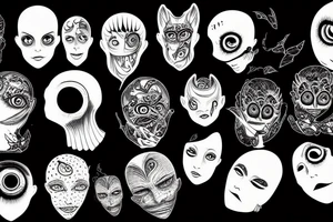 a cluster of eyes tattoo idea