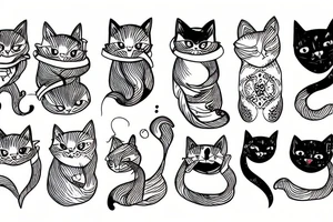 ghost cat tattoo idea