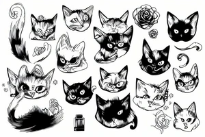 ghost cat tattoo idea