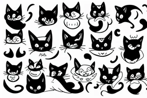 ghost cat tattoo idea