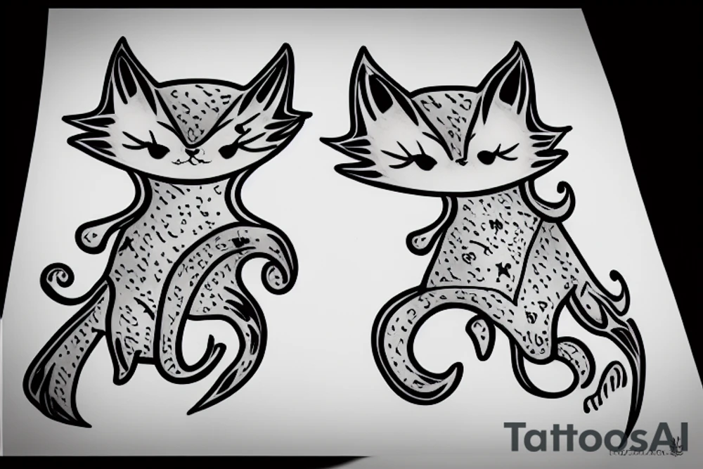 ghost cat in a sheet ghost tattoo idea