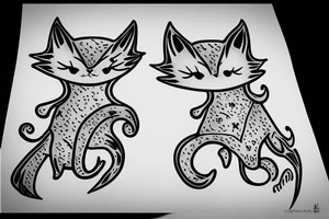 ghost cat in a sheet ghost tattoo idea