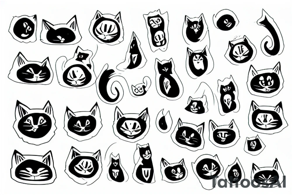 ghost cat in a sheet ghost tattoo idea