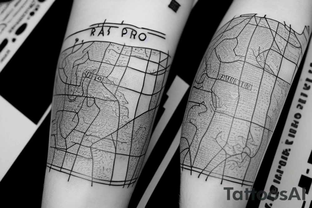 train on map of europe tattoo idea