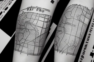 train on map of europe tattoo idea
