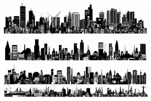 city skyline tattoo idea