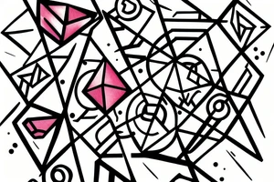 Watercolour geometric bard from league of legends tattoo idea