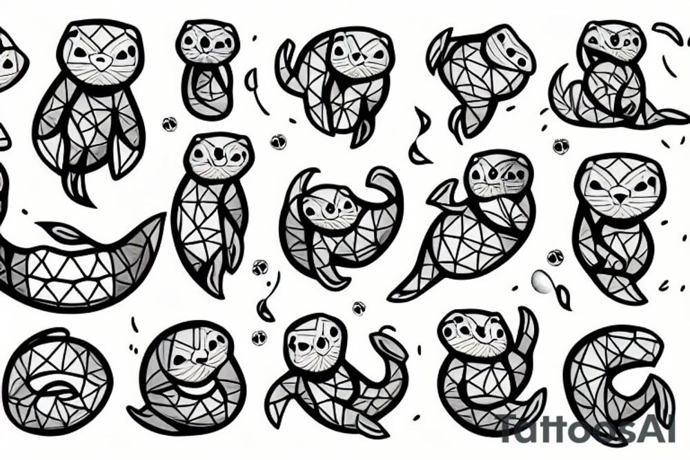 sea otter tattoo idea