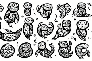 sea otter tattoo idea