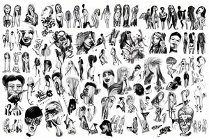 crowd in concert tattoo idea
