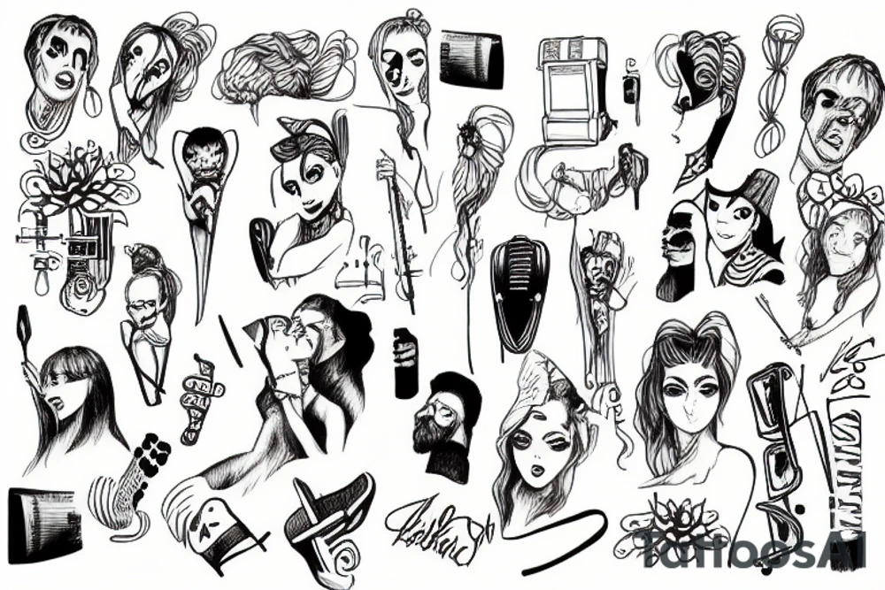 crowd in concert tattoo idea