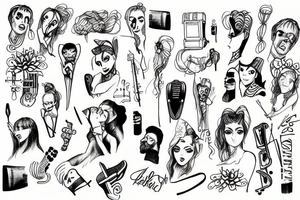 crowd in concert tattoo idea