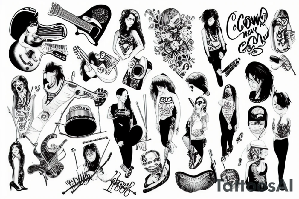 crowd in concert tattoo idea